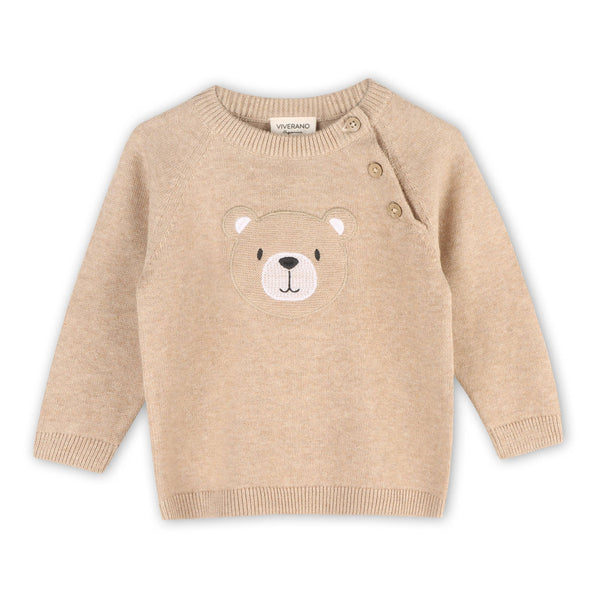 Teddy Bear Applique Baby Raglan Pullover