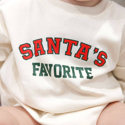 Santa's Favorite Christmas Long Sleeve Romper -Baby Clothing