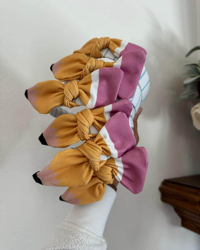 Pencil Bow Hard Headband: Teacher Appreciation Gift