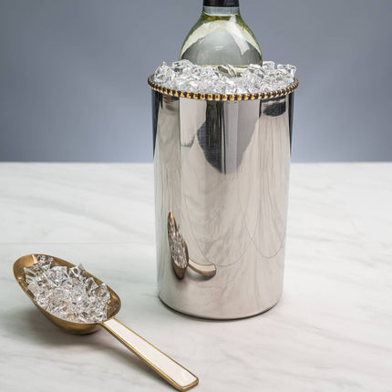 Personalized Gold Beaded Double-Wall SS Bottle Holder