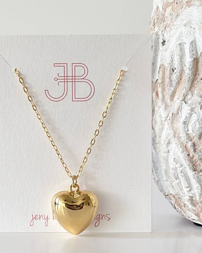 Delicate Puffy Heart Necklace