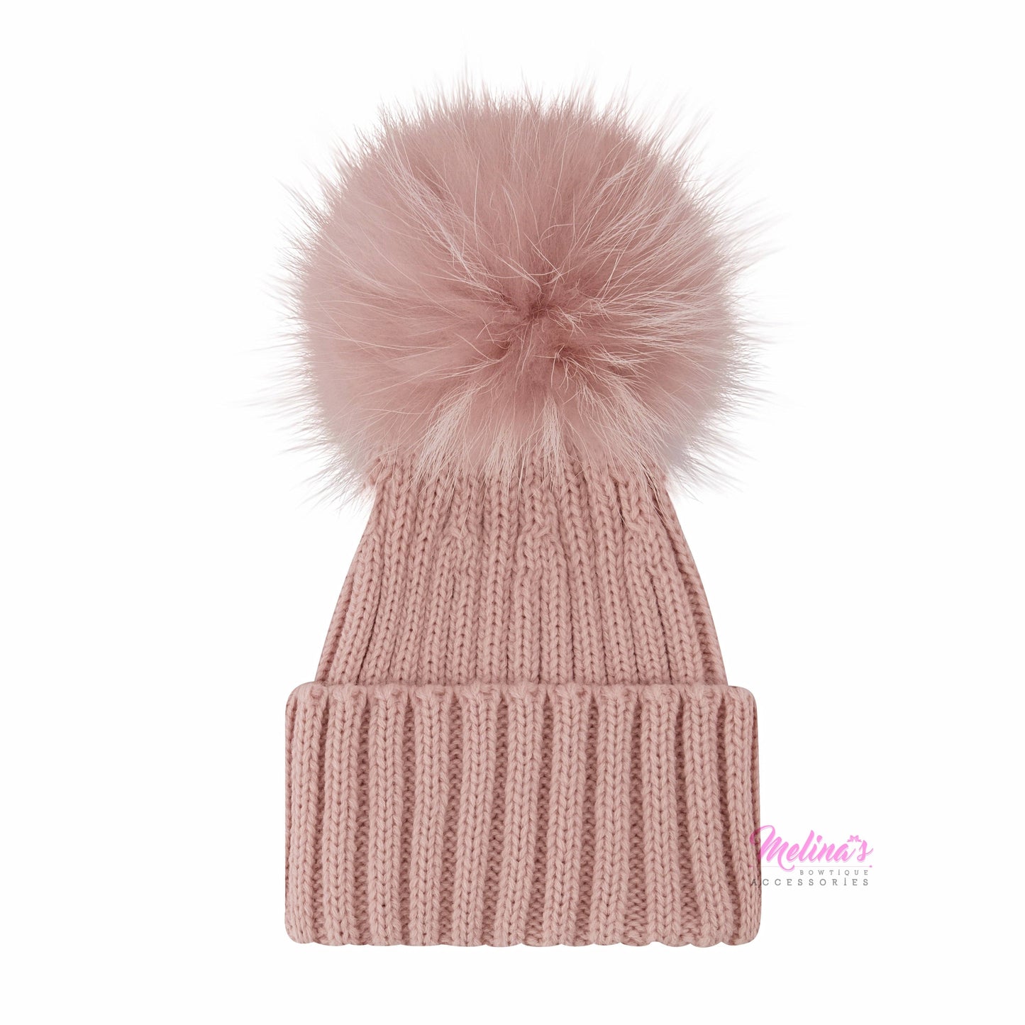 Blush Pom Beanies