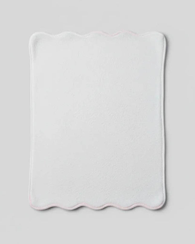 Personalized Luxury Cotton Hand Towels with Scallop Piping