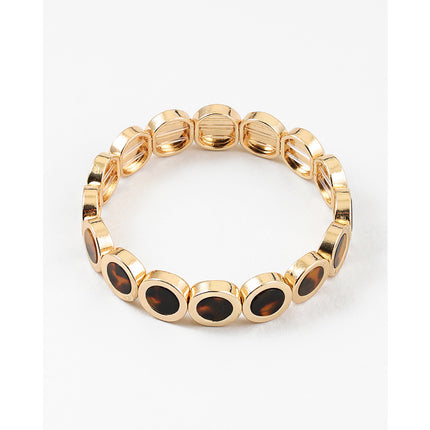 Gold Tortoise Link Stretch Bracelet