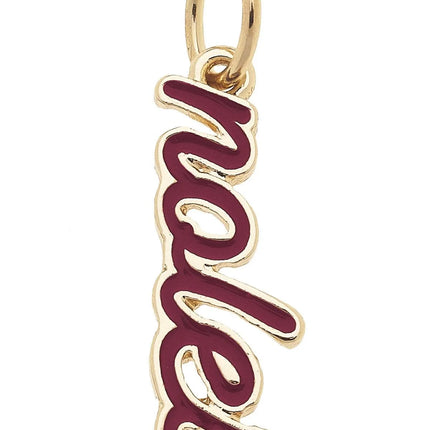 Florida State Enamel Script Charm