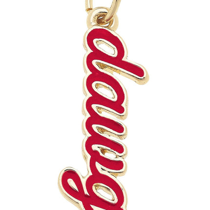 Georgia Bulldog Enamel Script Charm