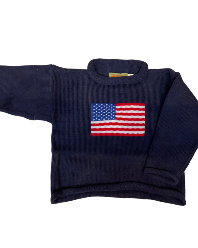 American Flag sweater — patriotic Fourth of July and Veterans Day sweater