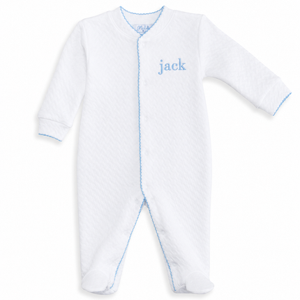 Basket Weave Baby Footie