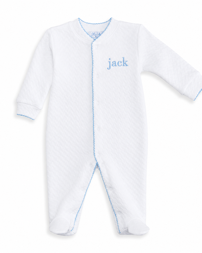 Basket Weave Baby Footie