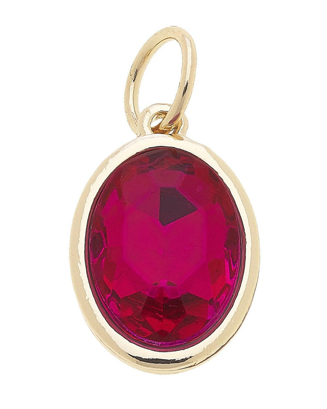 July Birthstone Charm in Ruby