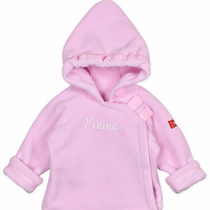 Light Pink Warmplus Fleece Jacket embroidered with name