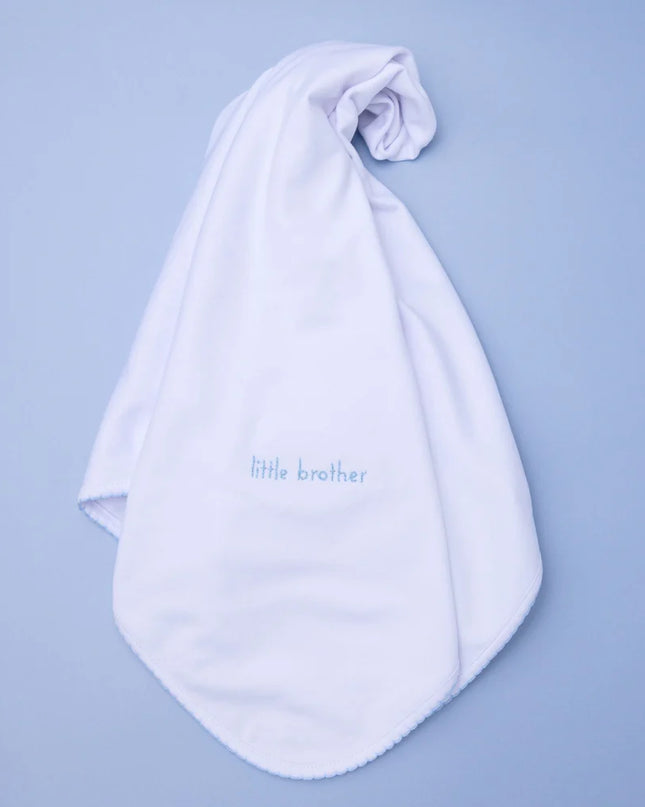 Little Brother Embroidered Receiving Blanket