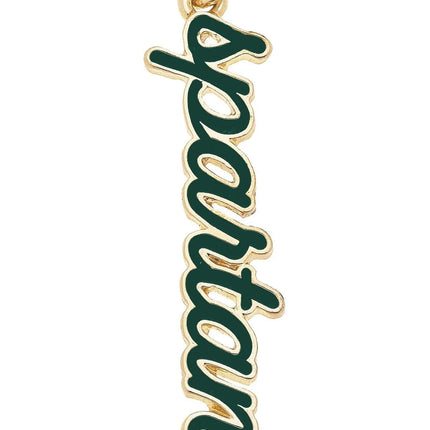 Michigan State Enamel Script Charm