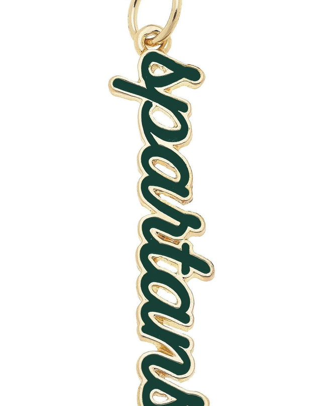 Michigan State Enamel Script Charm