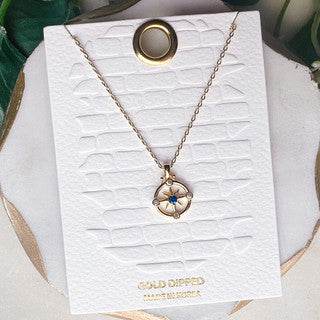 Compass Gold Dipped Necklace