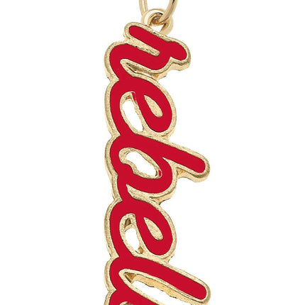 Ole Miss Rebels Enamel Script Charm
