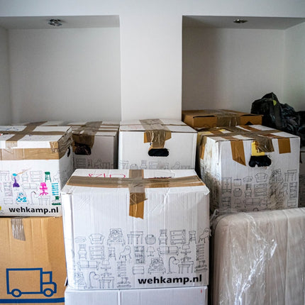 Stack of heavy cardboard boxes