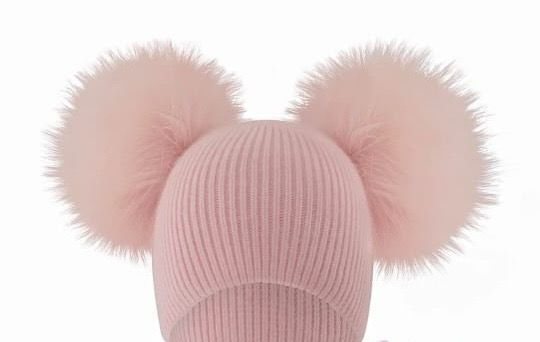 FurPomHats / Double Pom Wool Cuff Beanies