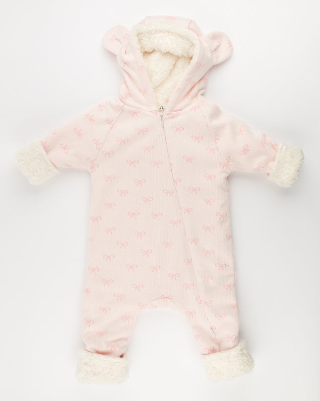 oh baby! Mini Bows Snowdrift Teddy Bunting - Pale Pink