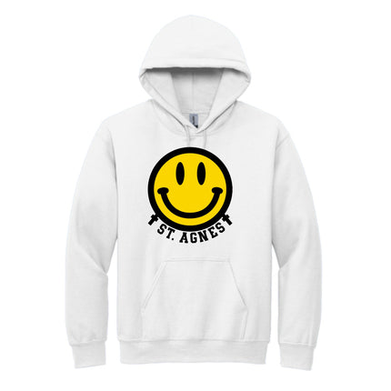 St. Agnes Happy Face Sweatshirt - White