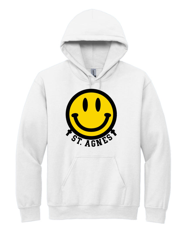 St. Agnes Happy Face Sweatshirt - White