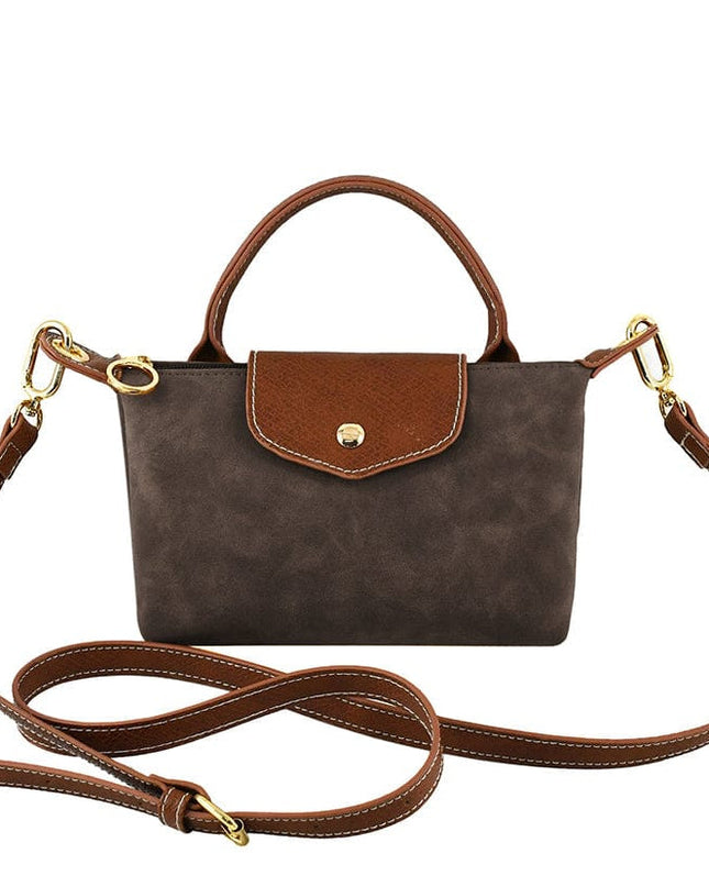 Faux Suede Mini Crossbody Bag
