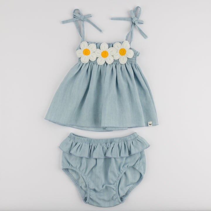 Gidget Tencel Denim Sunsuit Set