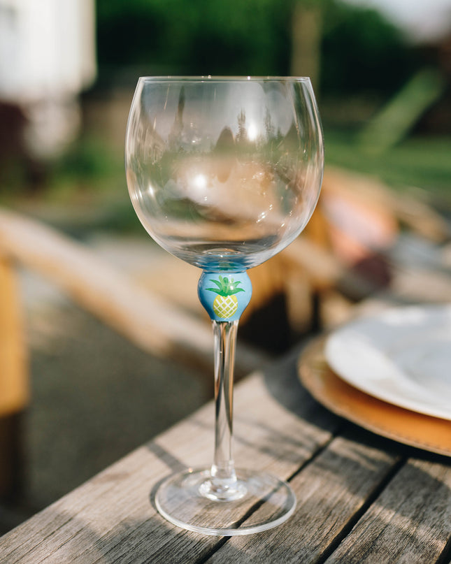 The Giving Glass Pineapple wine glass — tropical gift, portion donated to charity