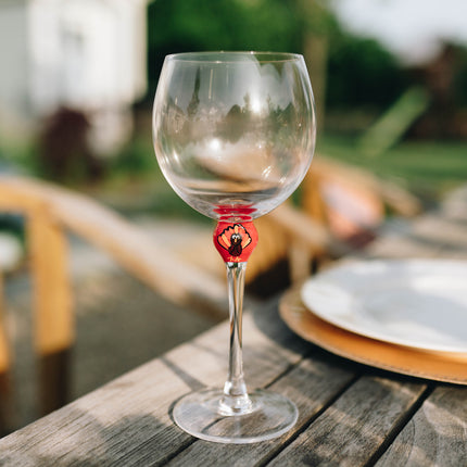 The Giving Glass Turkey wine glass — Thanksgiving gift, portion donated to charity
