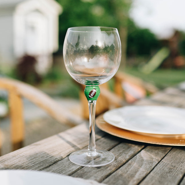 The Giving Glass Football wine glass — sports gift, portion donated to charity