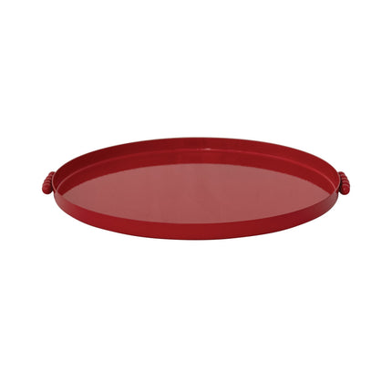 Personalized Metal Tray with Ball Handles