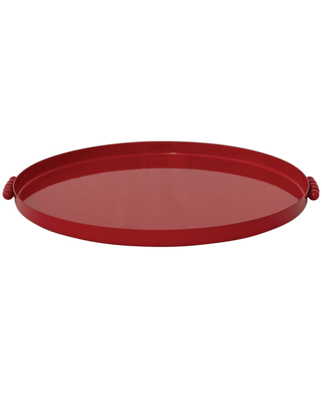 Personalized Metal Tray with Ball Handles