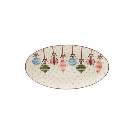 Stoneware Platter with Wax Relief Ornaments