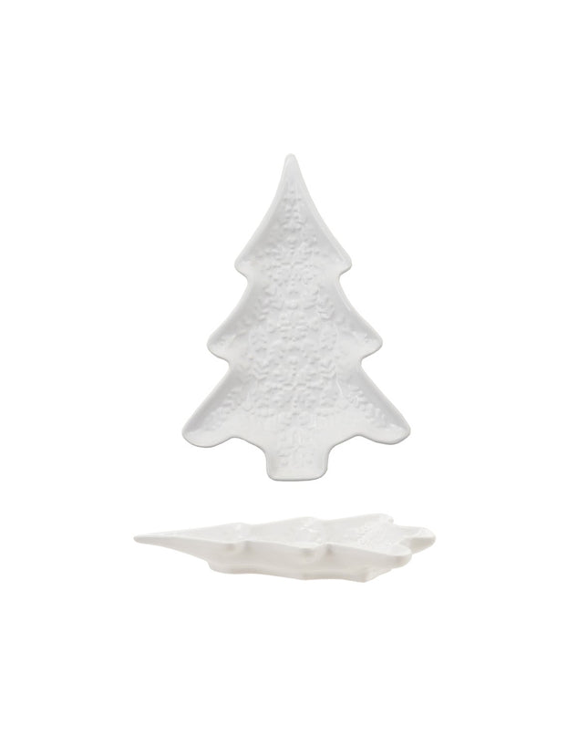 Ceramic White Candy Dish - Tree Shaped