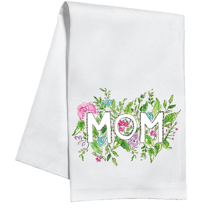 MOM Surrounded by Flowers Kitchen Towel