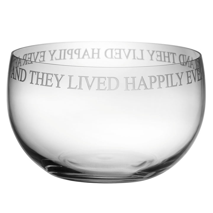 And They Lived Happily Ever After Glass Bowl