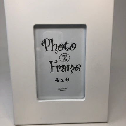 Personalized 4x6 wood frame — custom name or monogram in vinyl, photo gift