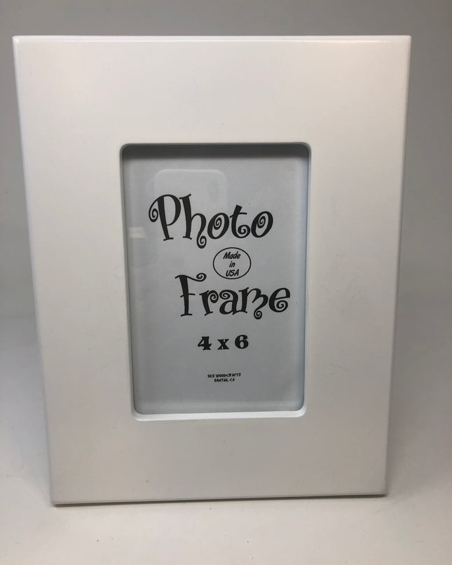 Personalized 4x6 wood frame — custom name or monogram in vinyl, photo gift