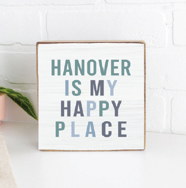 Personalize with your place- Happy Place Decorative Wooden Block