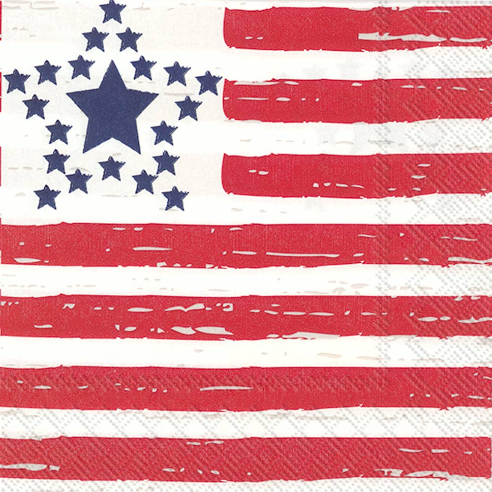 Paper Lunch Napkins 40 Count Distressed Flag 4th of July
