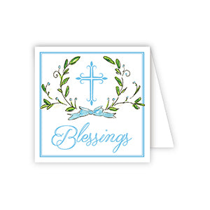Blessings Blue Cross With Laurel