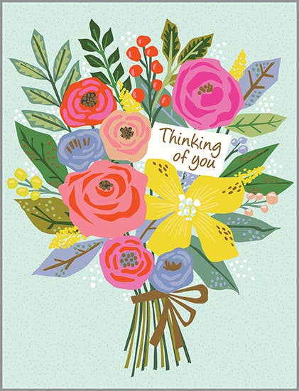 Thinking of You card - Bright Bouquet