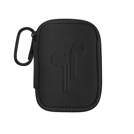 Ear bud case with carabiner Everleigh Onyx — practical tech accessory, gift for her