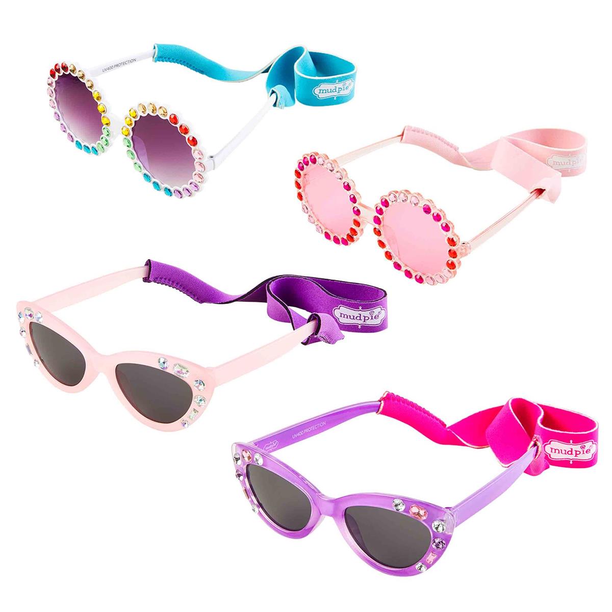 Toddler Girl Sunglasses & Strap Sets