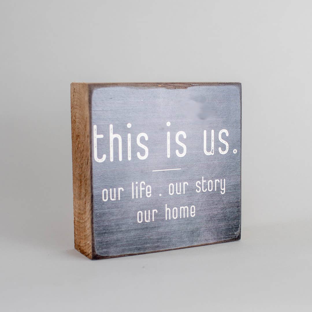 Our Life Our Story Our Home Decorative Wooden Block