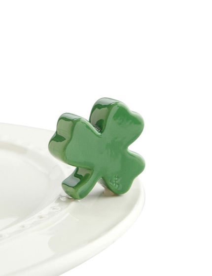 Nora Fleming Irish at Heart Shamrock Mini — St. Patrick's Day decorative attachment for Nora Fleming serveware