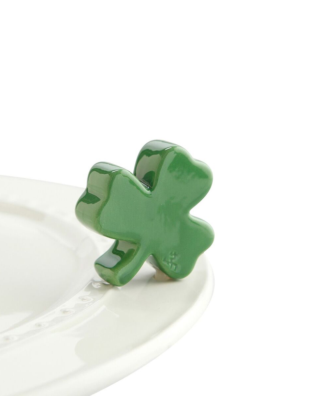 Nora Fleming Irish at Heart Shamrock Mini — St. Patrick's Day decorative attachment for Nora Fleming serveware