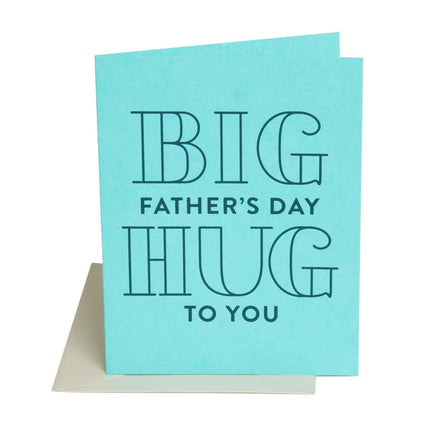 Father's Day Hug Mom Dad greeting card — sweet Father's Day card