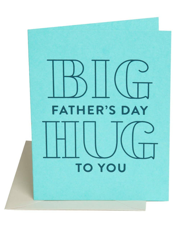 Father's Day Hug Mom Dad greeting card — sweet Father's Day card