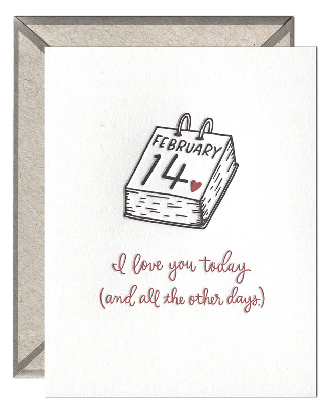 Today and All Other Days Valentine's Day card — sweet romantic anniversary and Valentine's card